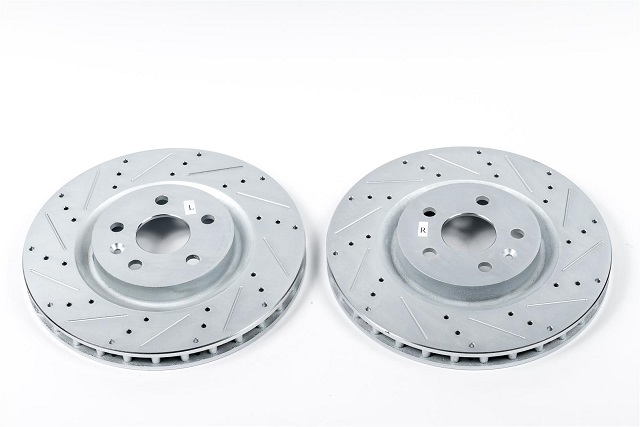 Evolution Rear Drilled & Slotted Rotors 05-up LX Cars 13.6 Rotor